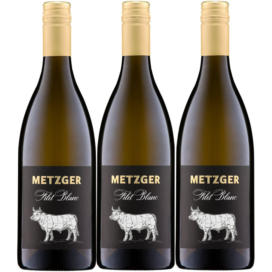 Weingut Uli Metzger Filet blanc trocken Chardonnay Weißburgunder Schaumwein weiß Deutschland (3 x 0,75l) - Versanel - 