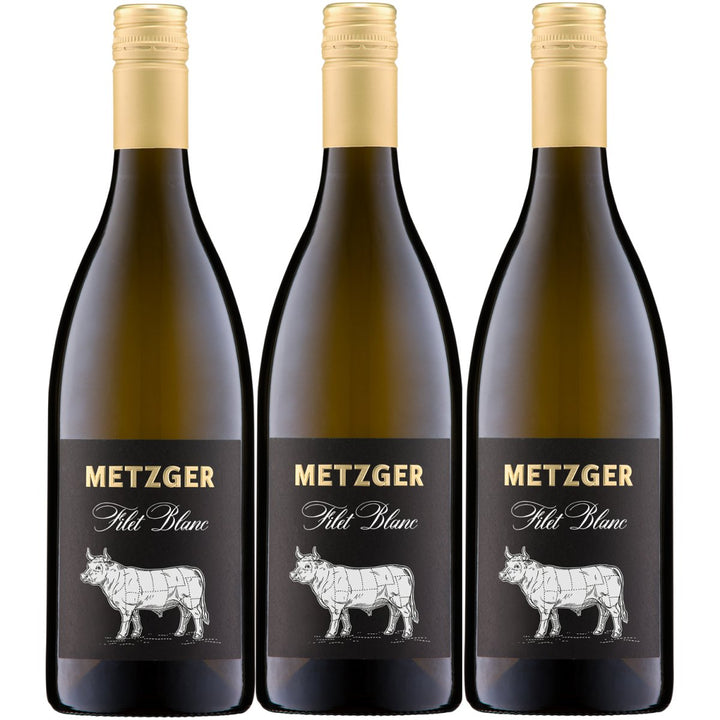 Weingut Uli Metzger Filet blanc trocken Chardonnay Weißburgunder Schaumwein weiß Deutschland (3 x 0,75l) - Versanel - 