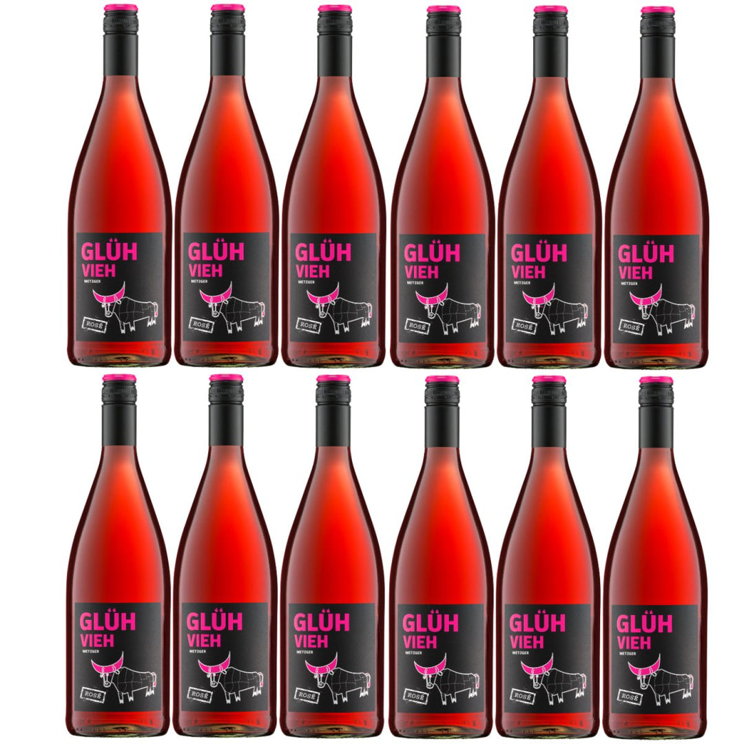 Weingut Uli Metzger Glühvieh Rosé Glühwein Rosé süß Deutschland (12 x 1l) - Versanel - 