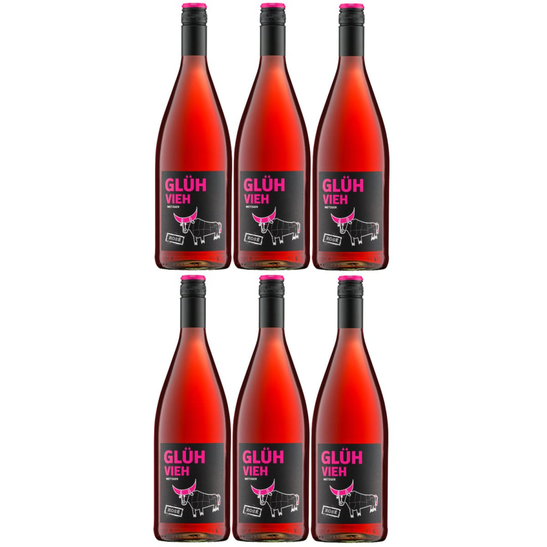 Weingut Uli Metzger Glühvieh Rosé Glühwein Rosé süß Deutschland (6 x 1l) - Versanel - 