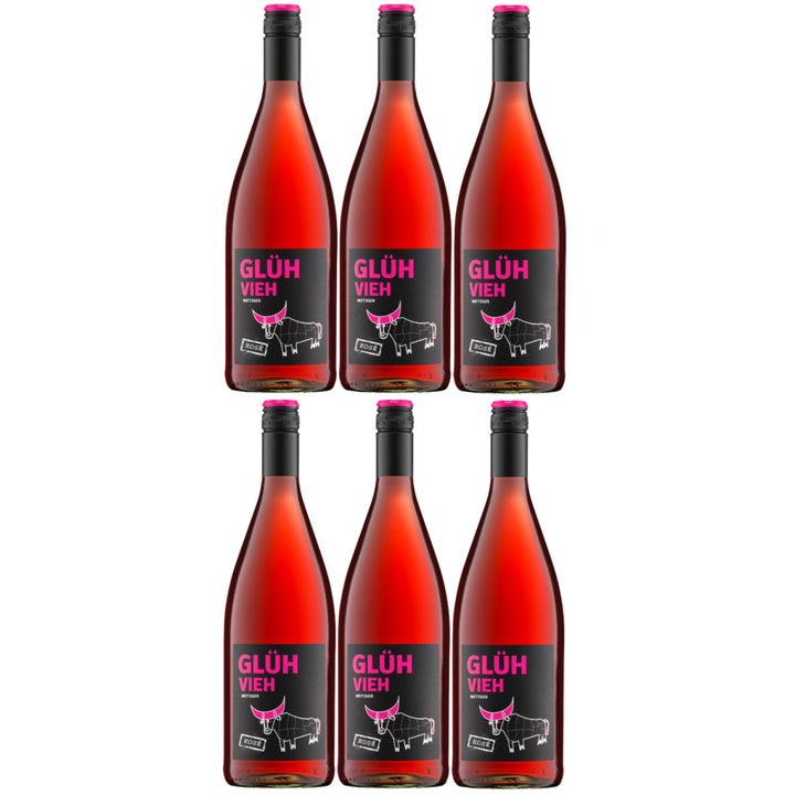 Weingut Uli Metzger Glühvieh Rosé Glühwein Rosé süß Deutschland (6 x 1l) - Versanel - 