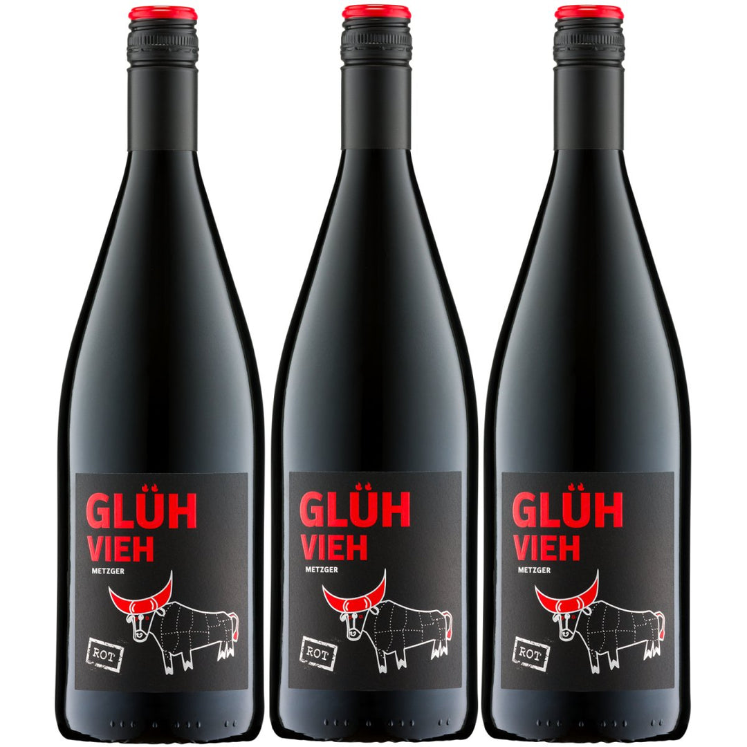 Weingut Uli Metzger Glühvieh Rot Glühwein Rot süß Deutschland (3 x 1l) - Versanel - 
