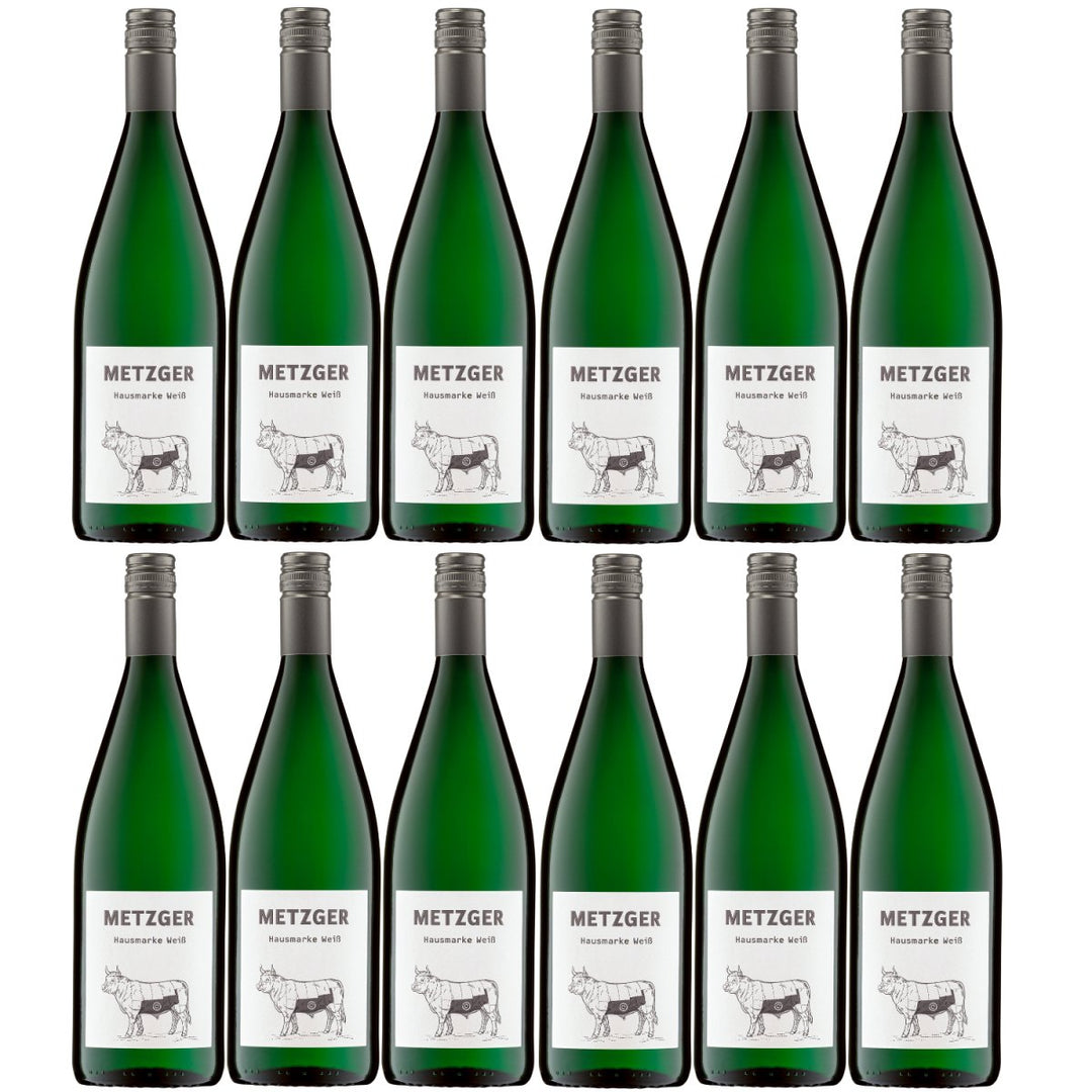 Weingut Uli Metzger Hausmarke Weiß mild Weiß Deutschland (12 x 1l) - Versanel - 