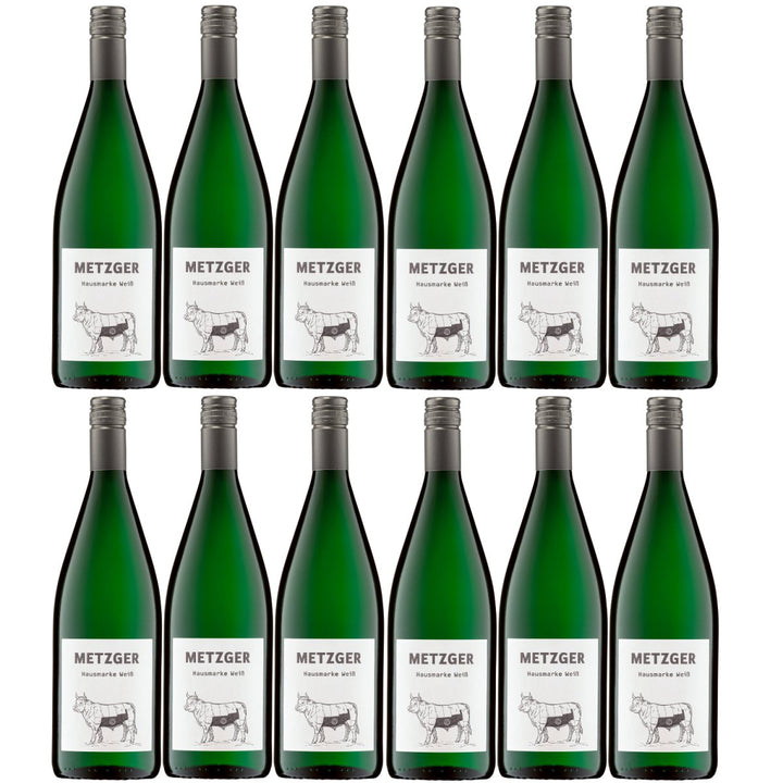 Weingut Uli Metzger Hausmarke Weiß mild Weiß Deutschland (12 x 1l) - Versanel - 