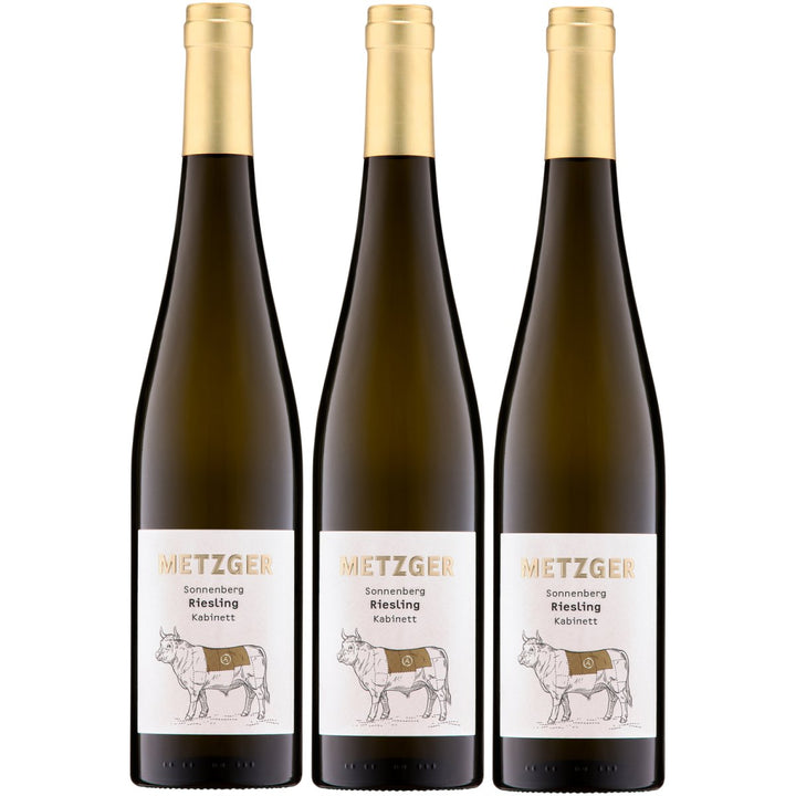 Weingut Uli Metzger Sonnenberg Riesling Kabinett trocken Schaumwein weiß Deutschland (3 x 0,75l) - Versanel - 