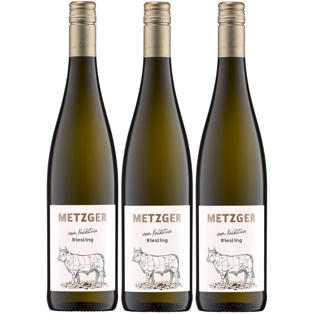 Weingut Uli Metzger vom Kalkstein Riesling trocken Weiß Deutschland (3 x 0,75l) - Versanel - 