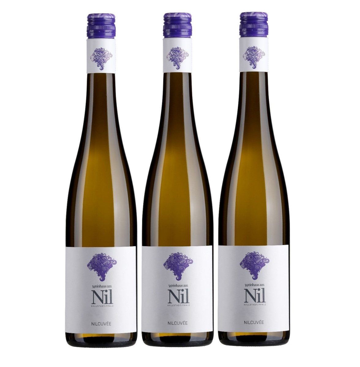 Weinhaus am Nil, Nil Cuvée feinherb, Deutscher Qualitätswein g.U. Pfalz Weißwein Wein Deutschland (3 x 0,75 l) - Versanel - 