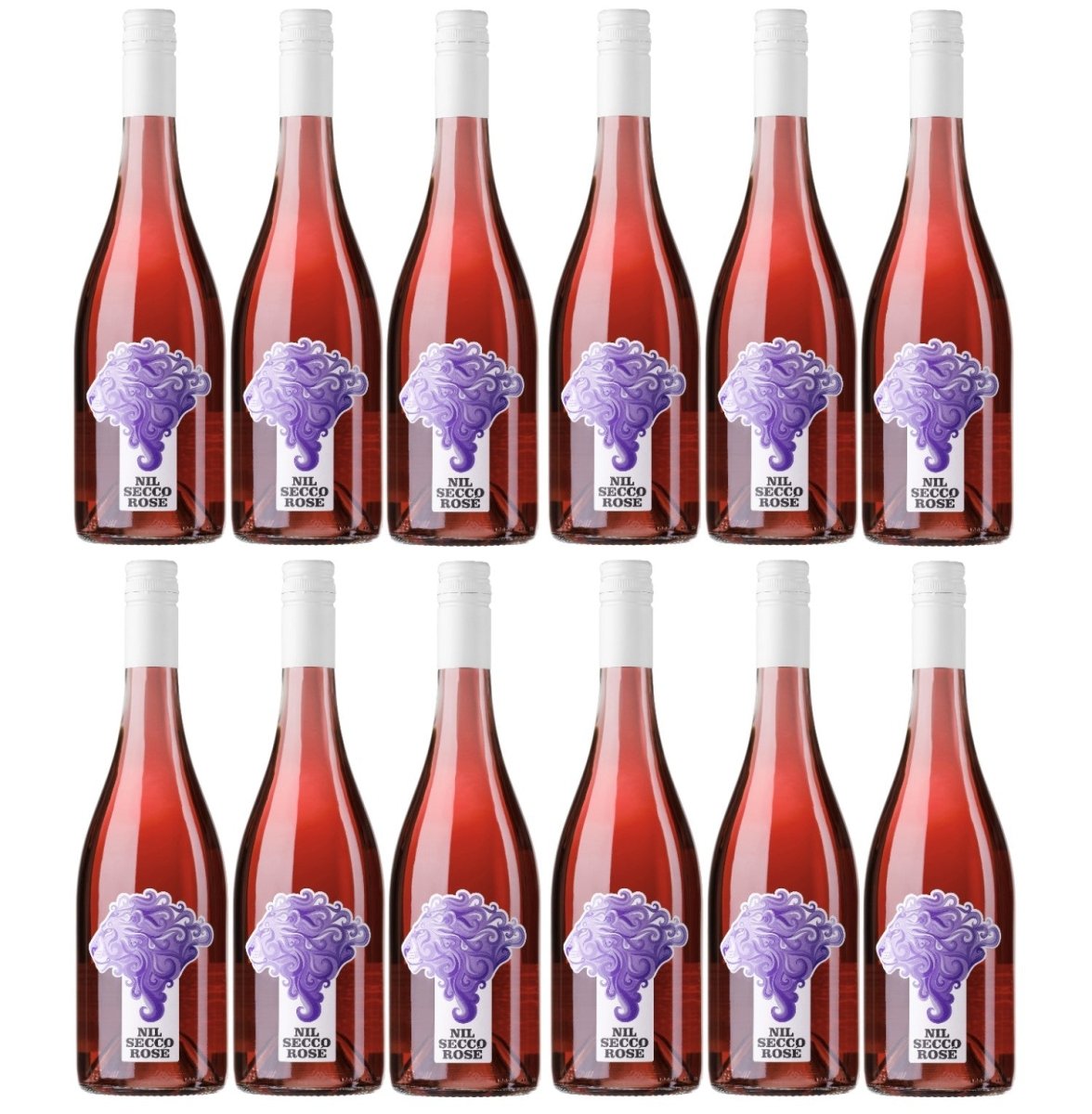 Weinhaus am Nil, Nil Secco rosé, Deutscher Perlwein mit zugesetzter Kohlensäure prickelnd Roséwein Wein Deutschland (12 x 0,75 l) - Versanel - 