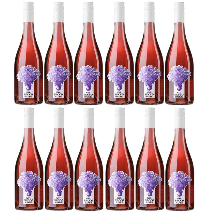 Weinhaus am Nil, Nil Secco rosé, Deutscher Perlwein mit zugesetzter Kohlensäure prickelnd Roséwein Wein Deutschland (12 x 0,75 l) - Versanel - 