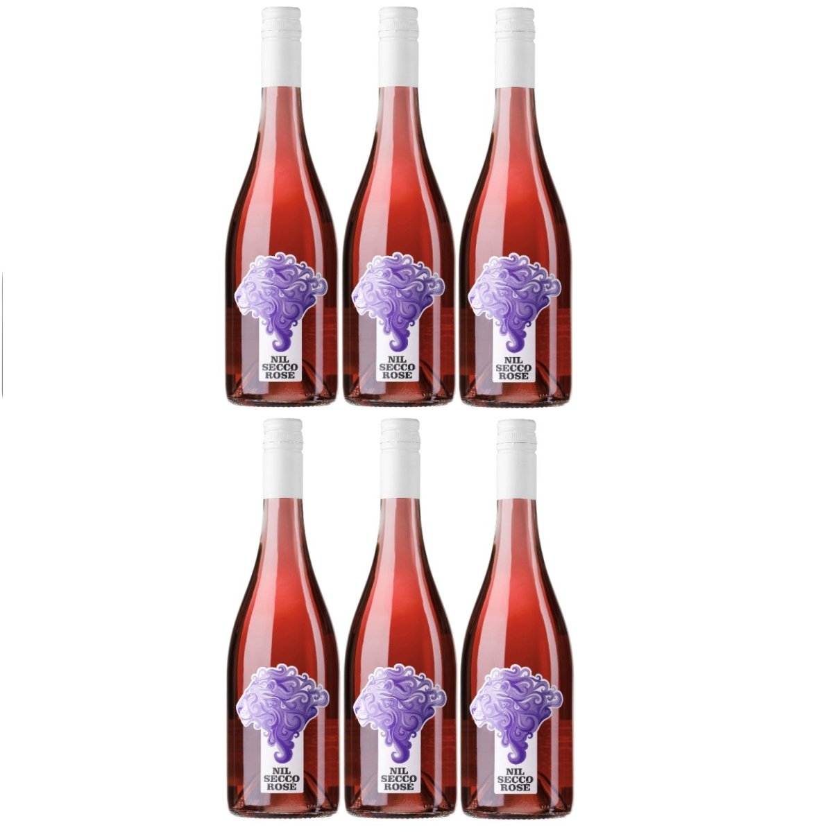 Weinhaus am Nil, Nil Secco rosé, Deutscher Perlwein mit zugesetzter Kohlensäure prickelnd Roséwein Wein Deutschland (6 x 0,75 l) - Versanel - 