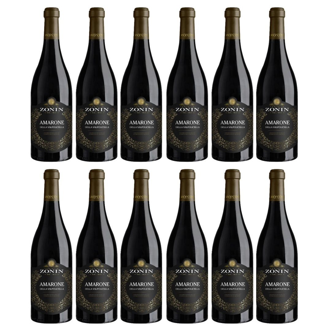 Zonin Amarone d. Valpolicella DOCG Rotwein Wein Trocken Valpolicella Italien (12 x 0,75l) - Versanel - Wein