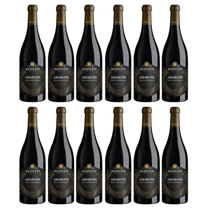 Zonin Amarone d. Valpolicella DOCG Rotwein Wein Trocken Valpolicella Italien (12 x 0,75l) - Versanel - Wein