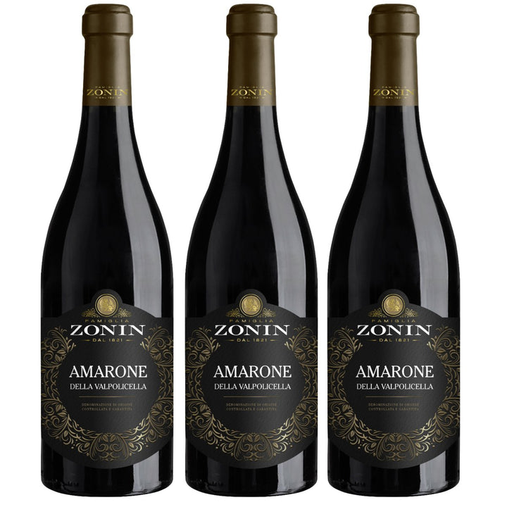 Zonin Amarone d. Valpolicella DOCG Rotwein Wein Trocken Valpolicella Italien (3 x 0,75l) - Versanel - Wein