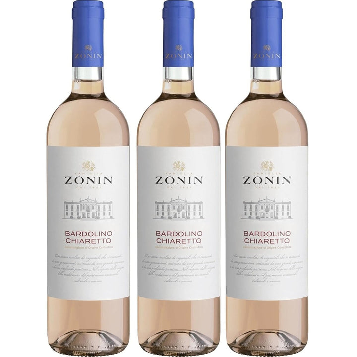 Zonin Classici Bardolino Chiaretto DOC Roséwein Rosé Trocken VEGAN Italien (3 x 0.75 l) - Versanel - Wein