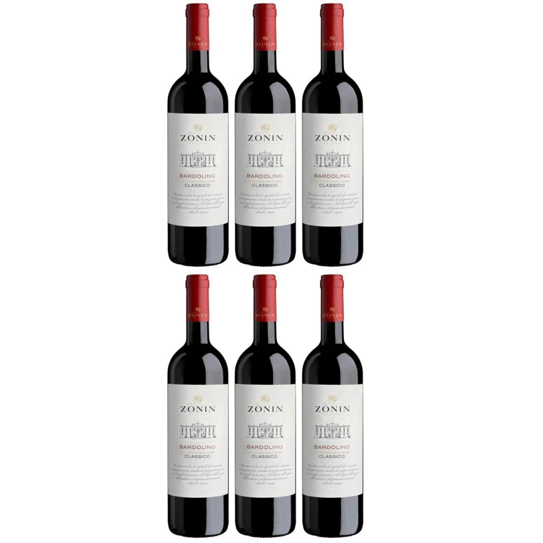 Zonin Classici Bardolino DOC Classico Rotwein Rot Trocken VEGAN Italien (6 x 0.75 l) - Versanel - Wein