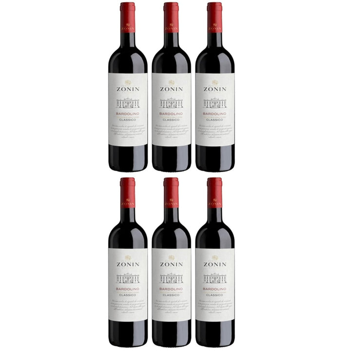 Zonin Classici Bardolino DOC Classico Rotwein Rot Trocken VEGAN Italien (6 x 0.75 l) - Versanel - Wein