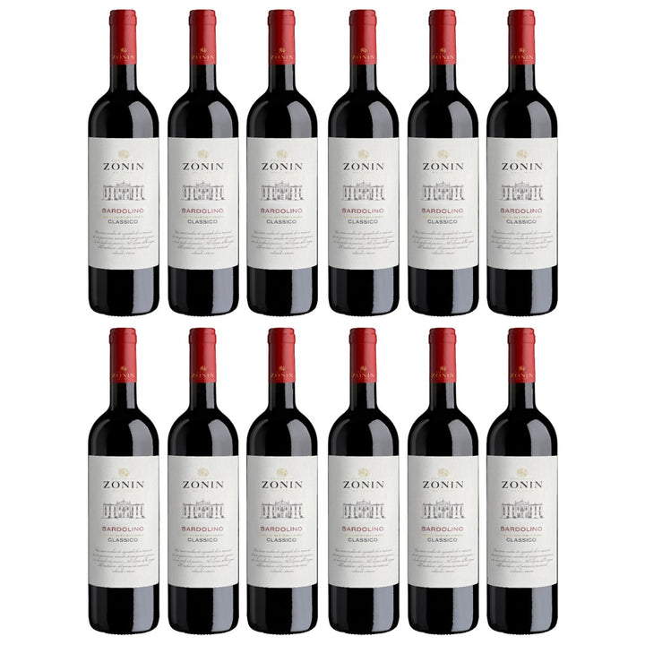 Zonin Classici Bardolino DOC Classico Rotwein Wein Trocken Bardolino Italien (12 x 0,75l) - Versanel - Wein