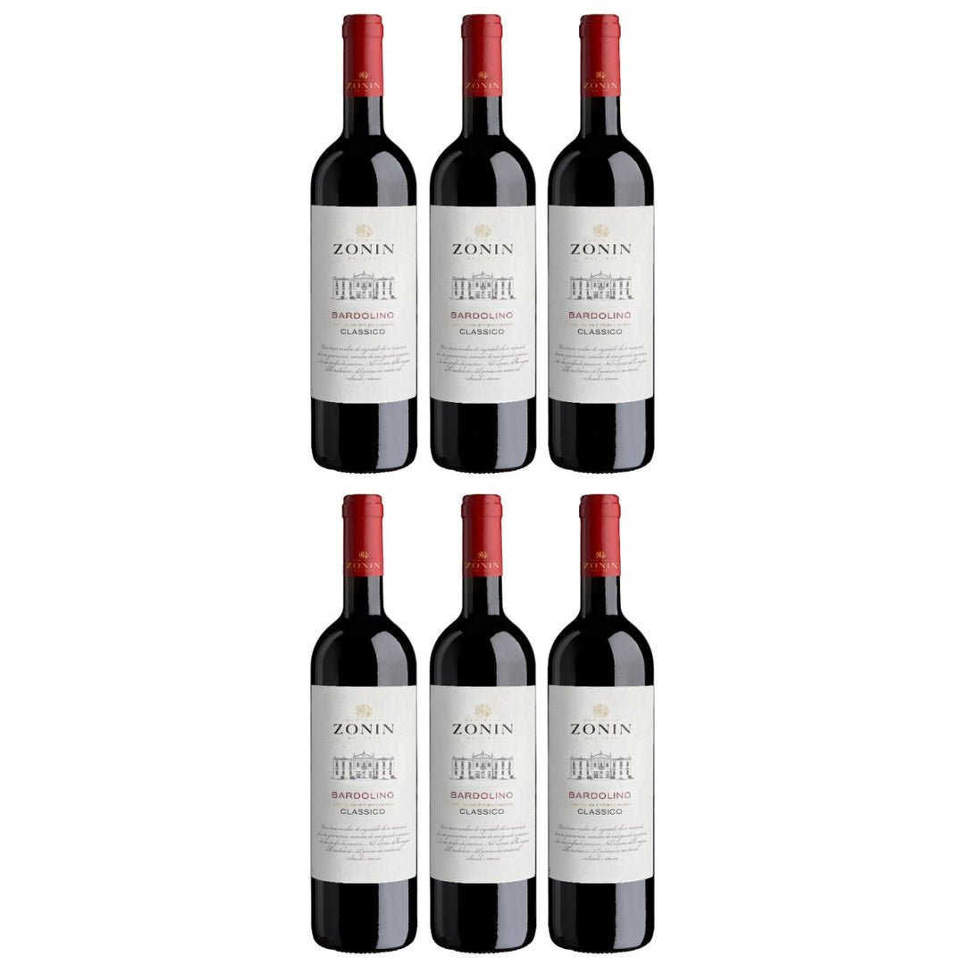 Zonin Classici Bardolino DOC Classico Rotwein Wein Trocken Bardolino Italien (6 x 0,75l) - Versanel - Wein