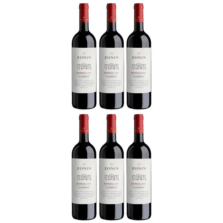 Zonin Classici Bardolino DOC Classico Rotwein Wein Trocken Bardolino Italien (6 x 0,75l) - Versanel - Wein