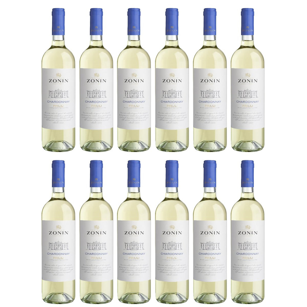 Zonin Classici Chardonnay Friuli Aquileia DOC Weißwein Wein Trocken Friuli Aquileia Italien (12 x 0,75l) - Versanel - Wein