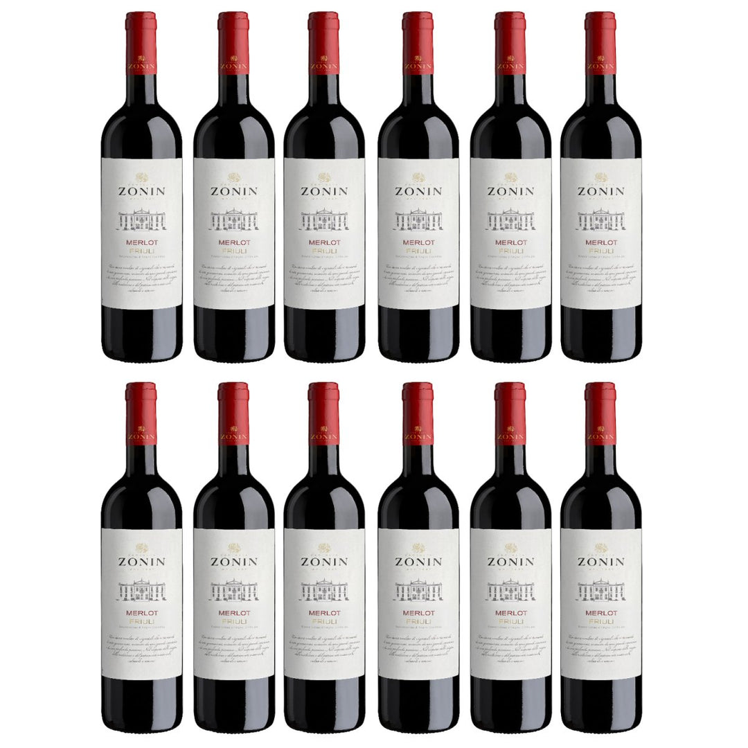 Zonin Classici Merlot DOC Friuli Aquileia Rotwein Wein Trocken Friuli Aquileia Italien (12 x 0,75l) - Versanel - Wein