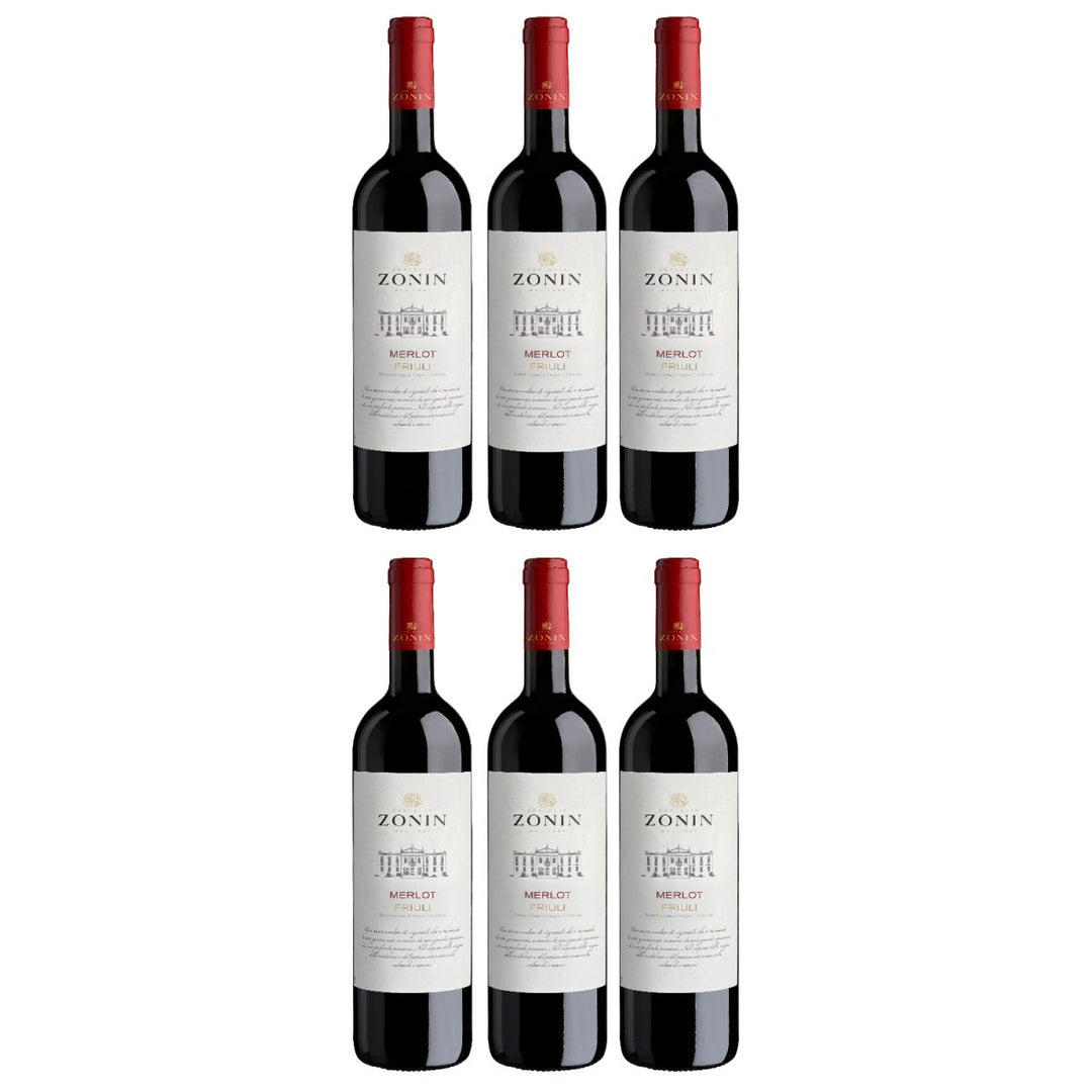 Zonin Classici Merlot DOC Friuli Aquileia Rotwein Wein Trocken Friuli Aquileia Italien (6 x 0,75l) - Versanel - Wein