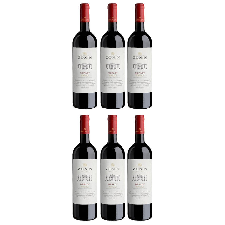 Zonin Classici Merlot DOC Friuli Aquileia Rotwein Wein Trocken Friuli Aquileia Italien (6 x 0,75l) - Versanel - Wein