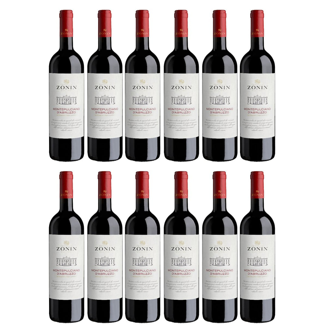 Zonin Classici Montepulciano d'Abruzzo DOC Rotwein Wein Trocken Montepulciano d'Abruzzo Italien (12 x 0,75l) - Versanel - Wein