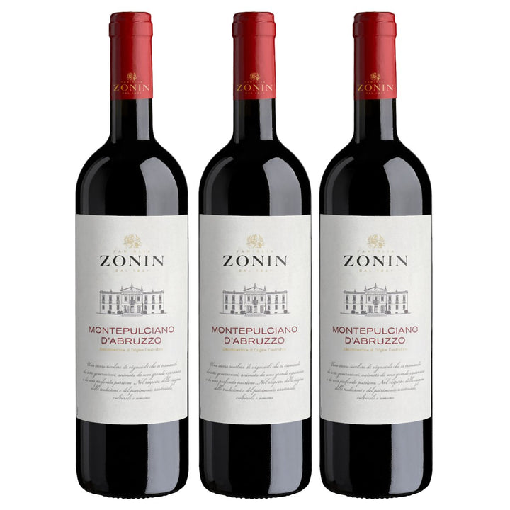 Zonin Classici Montepulciano d'Abruzzo DOC Rotwein Wein Trocken Montepulciano d'Abruzzo Italien (3 x 0,75l) - Versanel - Wein