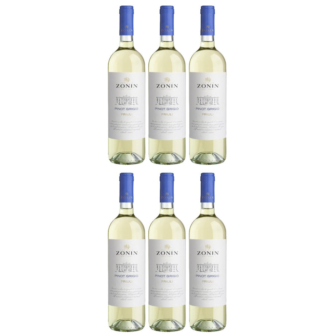 Zonin Classici Pinot Grigio Friuli DOC Weißwein Wein Trocken Friuli Aquileia Italien (6 x 0,75l) - Versanel - Wein