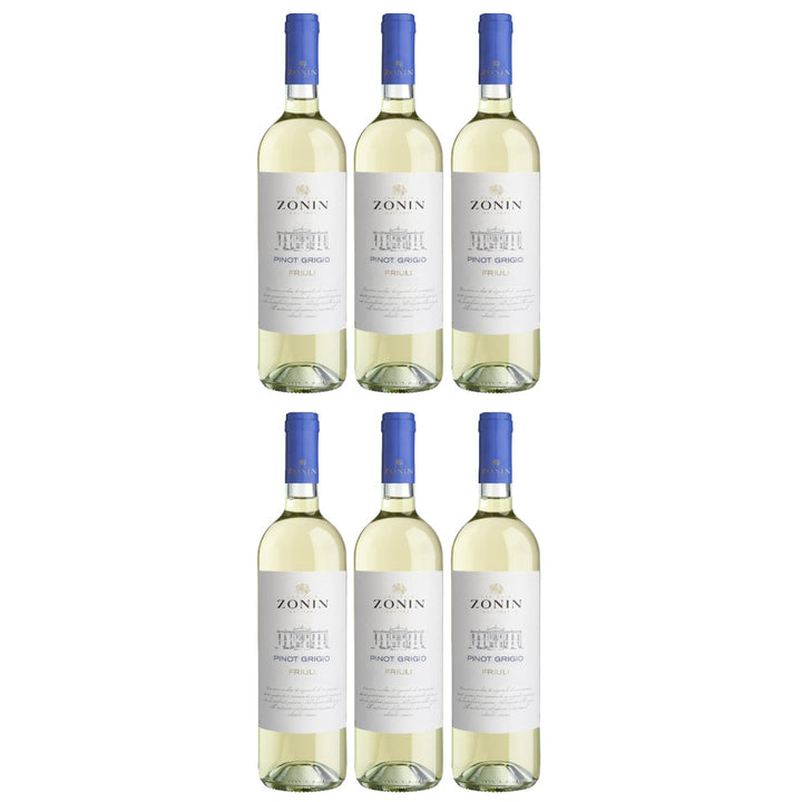 Zonin Classici Pinot Grigio Friuli DOC Weißwein Wein Trocken Friuli Aquileia Italien (6 x 0,75l) - Versanel - Wein