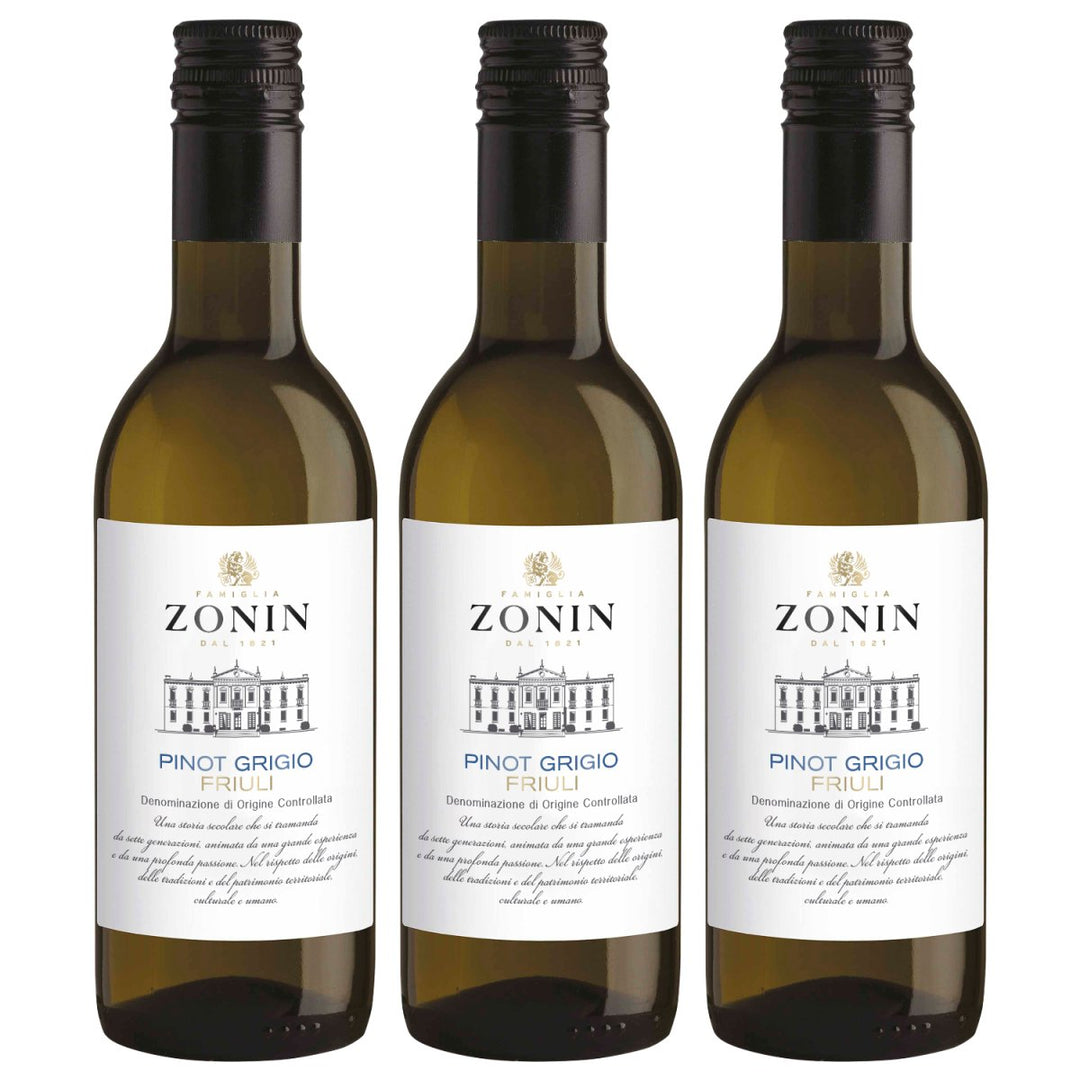 Zonin Classici Pinot Grigio IGT 0.25 L Weißwein Wein Trocken Friuli Venezia Giulia Italien (3 x 0,25l) - Versanel - Wein