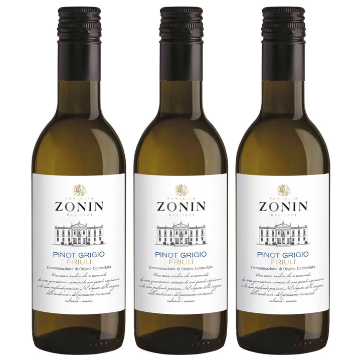 Zonin Classici Pinot Grigio IGT 0.25 L Weißwein Wein Trocken Friuli Venezia Giulia Italien (3 x 0,25l) - Versanel - Wein