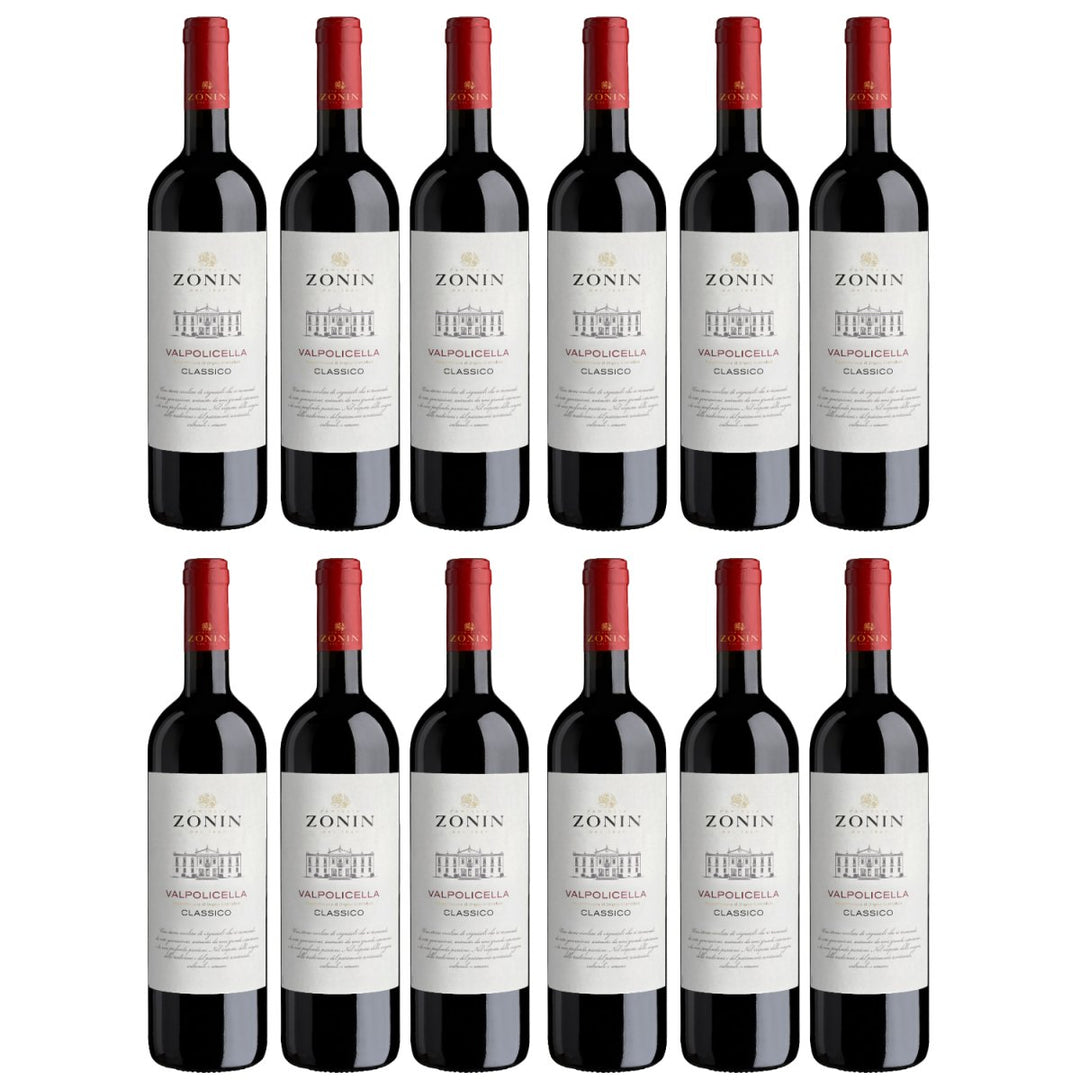 Zonin Classici Valpolicella DOC Classico Rotwein Wein Trocken Valpolicella Italien (12 x 0,75l) - Versanel - Wein