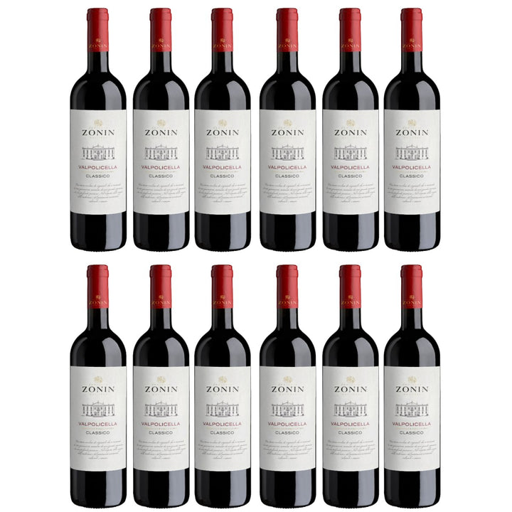 Zonin Classici Valpolicella DOC Classico Rotwein Wein Trocken Valpolicella Italien (12 x 0,75l) - Versanel - Wein
