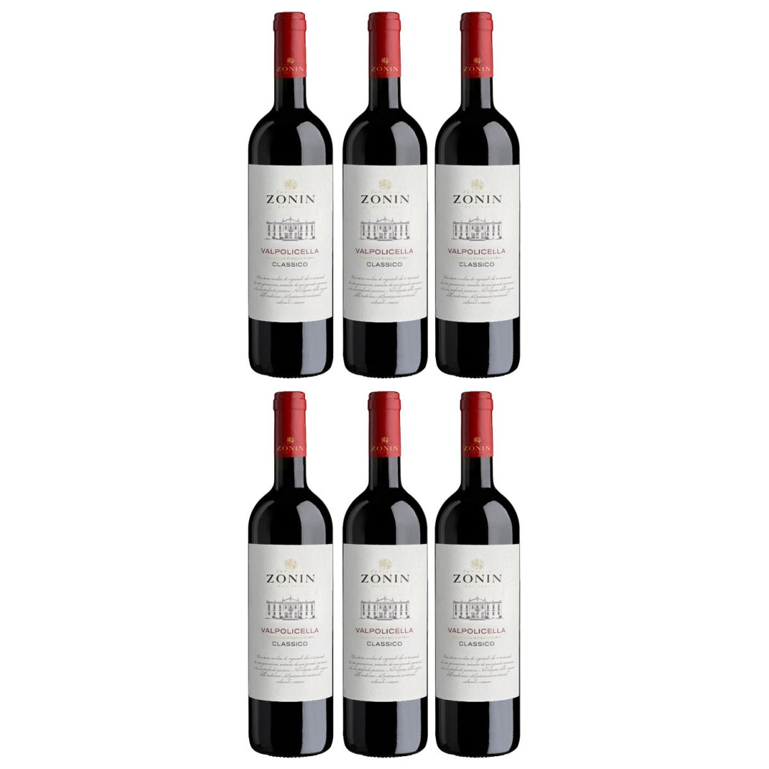 Zonin Classici Valpolicella DOC Classico Rotwein Wein Trocken Valpolicella Italien (6 x 0,75l) - Versanel - Wein