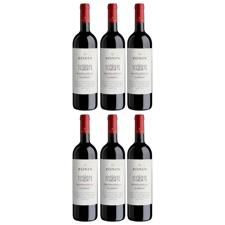 Zonin Classici Valpolicella DOC Classico Rotwein Wein Trocken Valpolicella Italien (6 x 0,75l) - Versanel - Wein