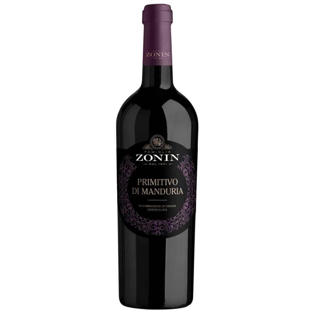Zonin Primitivo Di Manduria DOC Rotwein Wein Halbtrocken Primitivo di Manduria Italien (3 x 0,75l) - Versanel - Wein