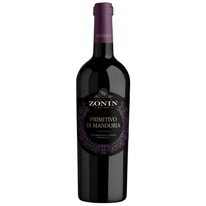 Zonin Primitivo Di Manduria DOC Rotwein Wein Halbtrocken Primitivo di Manduria Italien (3 x 0,75l) - Versanel - Wein