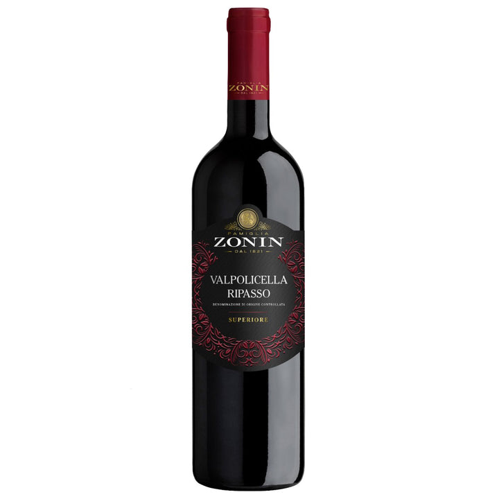 Zonin Ripasso Valpolicella Superiore DOC Rotwein Wein Trocken Valpolicella Italien (12 x 0,75l) - Versanel - Wein