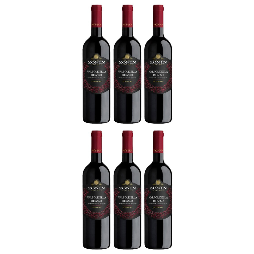 Zonin Ripasso Valpolicella Superiore DOC Rotwein Wein Trocken Valpolicella Italien (6 x 0,75l) - Versanel - Wein