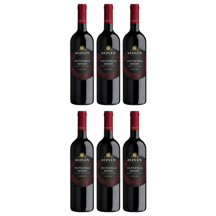 Zonin Ripasso Valpolicella Superiore DOC Rotwein Wein Trocken Valpolicella Italien (6 x 0,75l) - Versanel - Wein