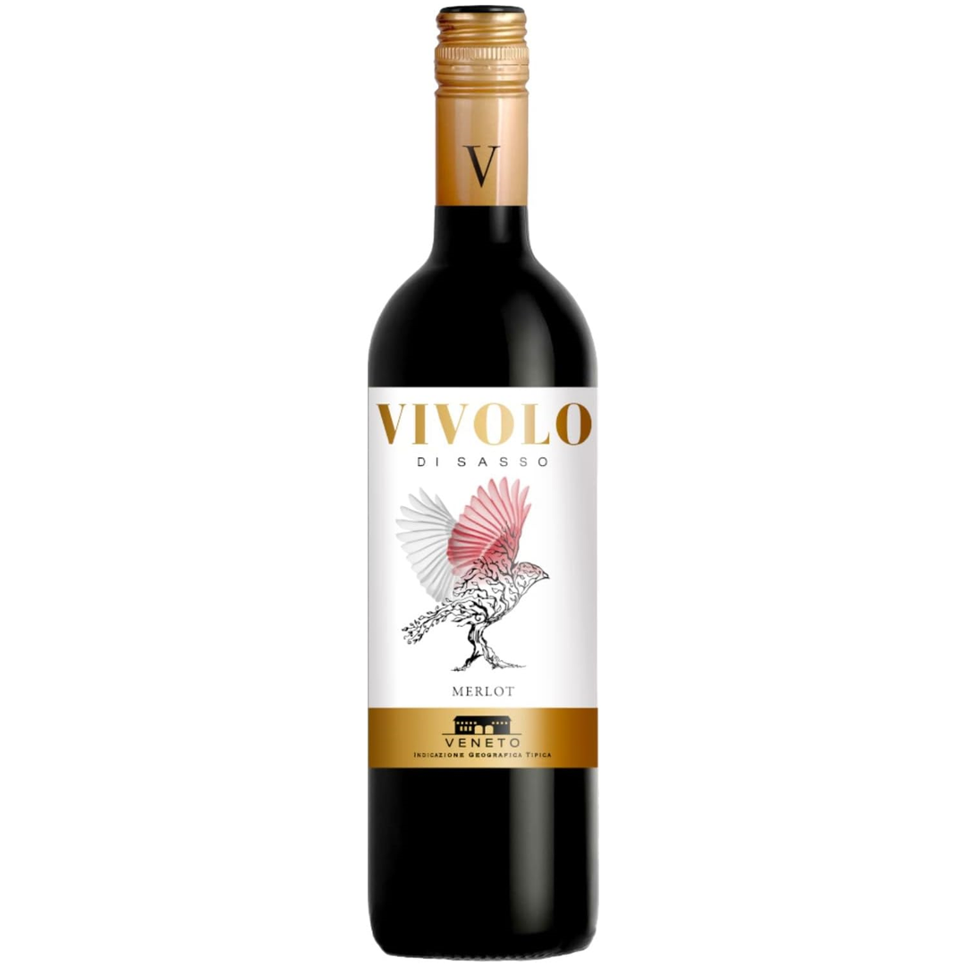 Merlot Vivolo di Sasso Veneto IGT Rotwein Wein trocken Italien (3 x 0,75l)