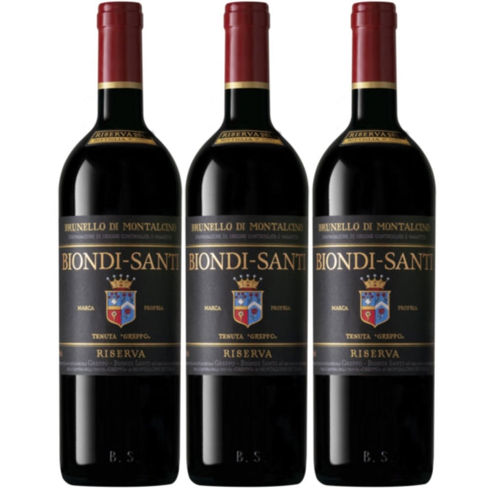 2016 Biondi-Santi Brunello di Montalcino DOCG Riserva Rotwein italienischer Wein trocken Italien (3 x 0.75l) - Versanel -