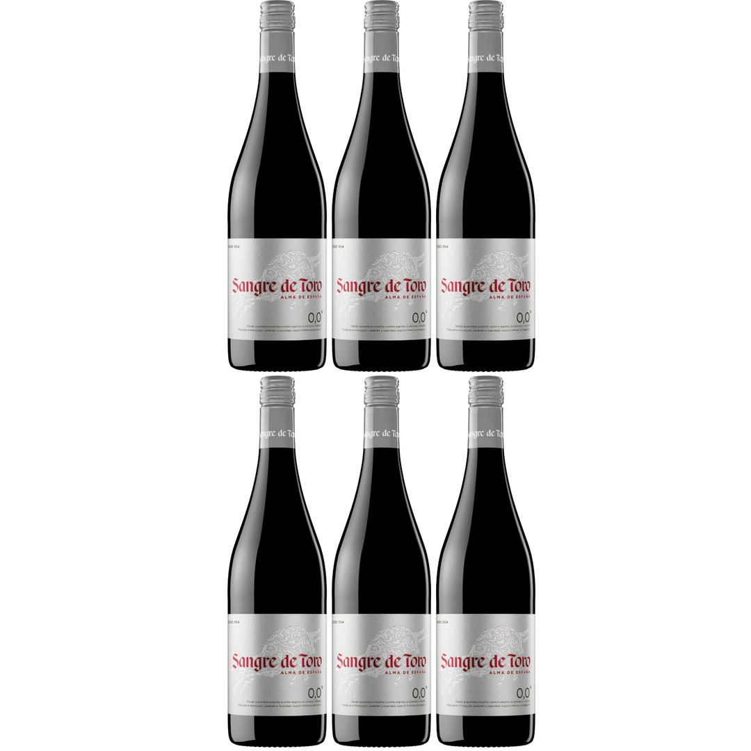 Miguel Torres Sangre de Toro Tinto 0.0 Rotwein alkoholfrei Wein trocken vegan Spanien (6 x 0,75l)