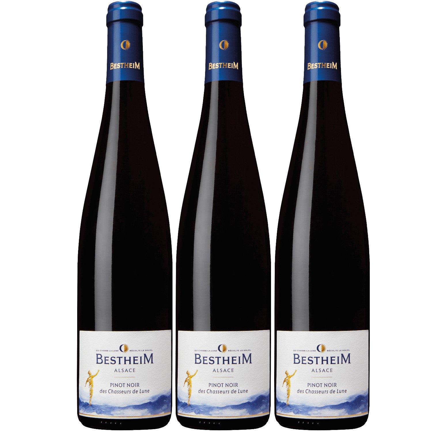 Bestheim Pinot Noir Classic Alsace AOC red wine dry France (3 x 0.75l)