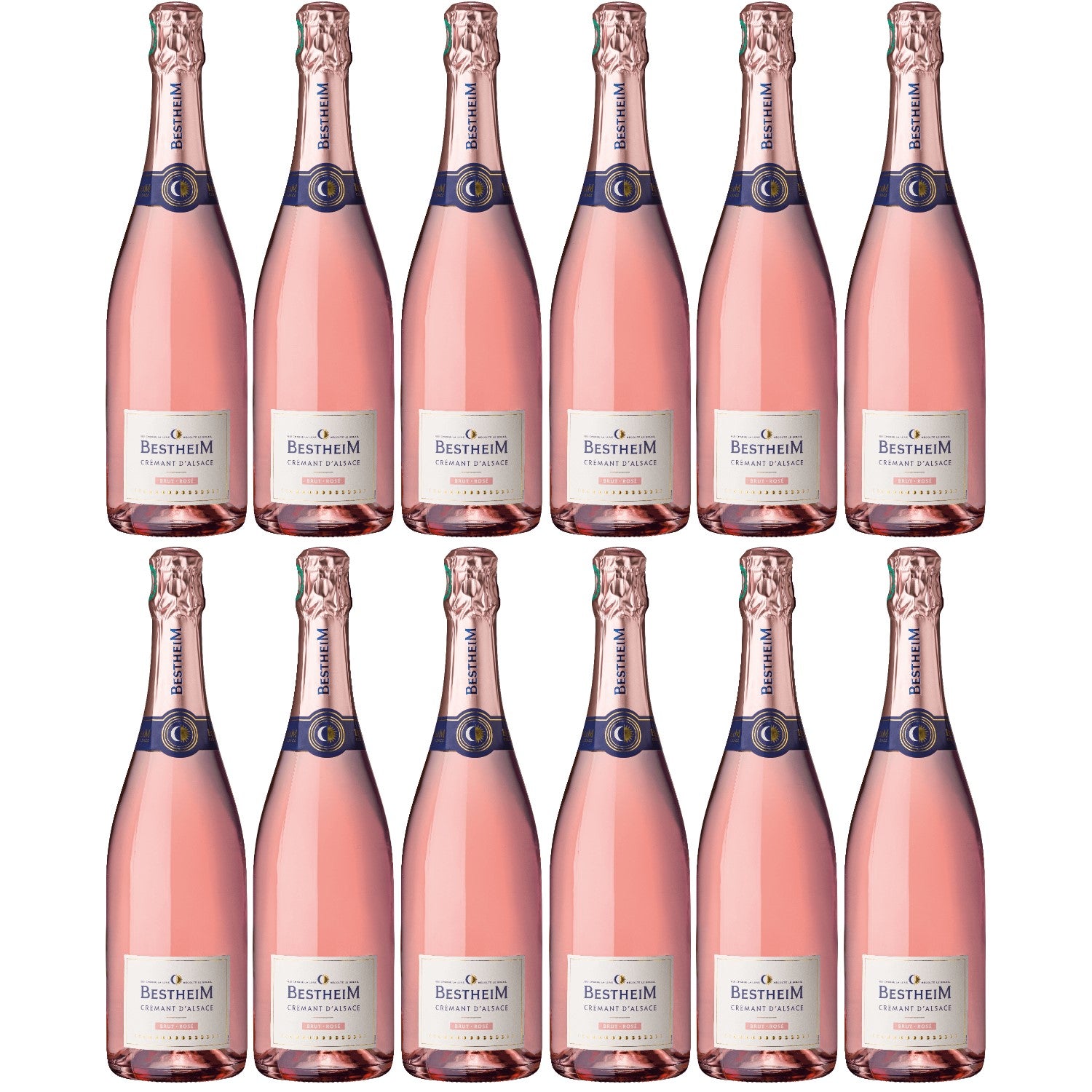 Bestheim Crémant d'Alsace Brut Rosé sparkling wine dry France (12 x 0.75l)