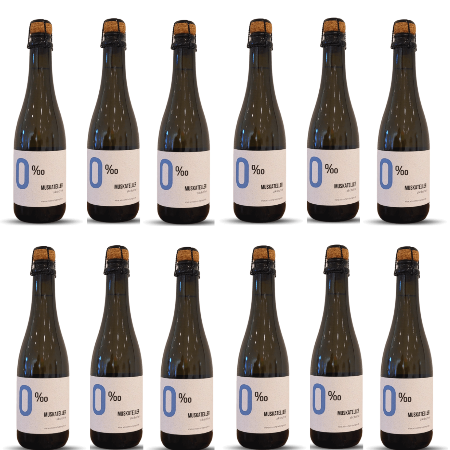 Winzerhof Ebringen 0% Muskateller Secco alkoholfrei Weißwein Wein Deutschland (12 x 0,375 l)