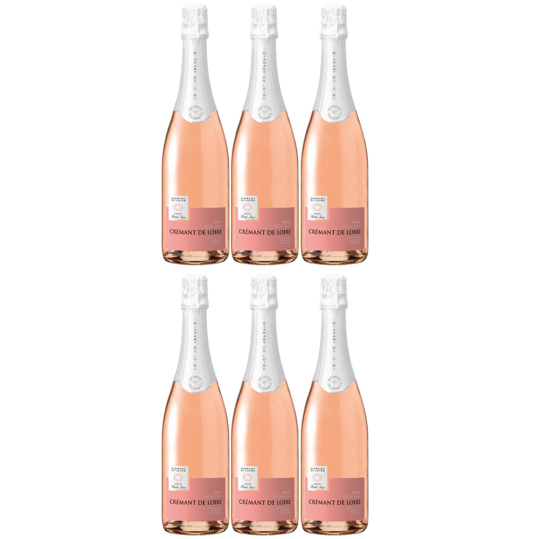 Diamant de Loire Brut Rosé Crémant de Loire Rosé Schaumwein trocken Frankreich (6 x 0,75l)