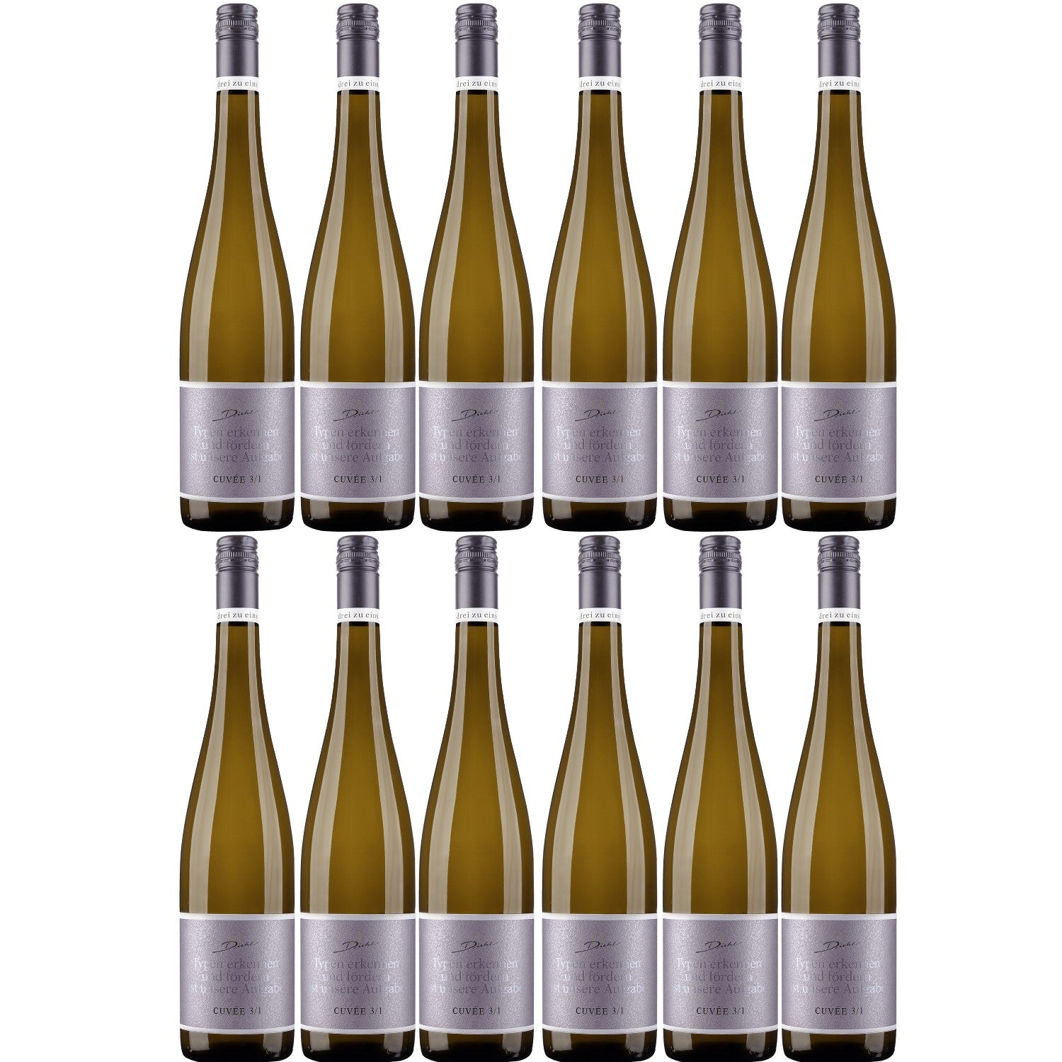 A. Diehl Aroma Cuvée drei zu eins Weißwein trocken veganer Wein QbA Deutschland (12 x 0.75l) - Versanel - Wein